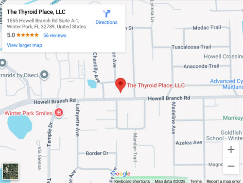 Get Directions to The Thyroid Place in Winter Park, FL